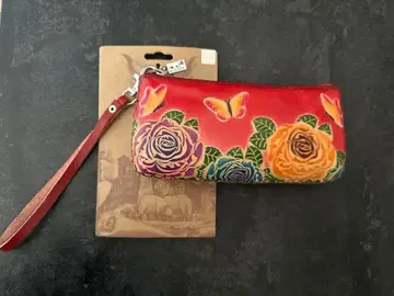 불가리산 고급 소가죽 소품함 (빨간색)