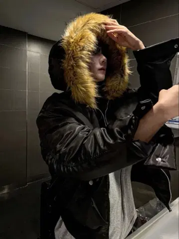 [ COSYHARU ] MA-1 퍼 자켓 jacket y2k