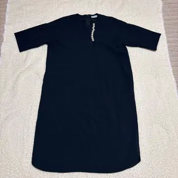 [새상품급] YOKO CHAN 펄 원피스 36 네이비