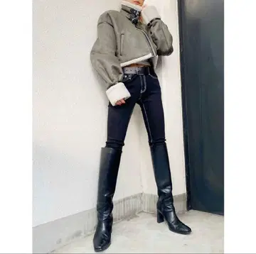 [ 새상품급 ] GYDA 무스탕 숏 자켓