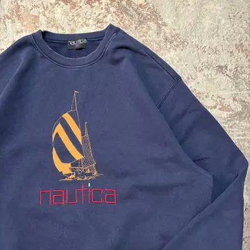 90s NAUTICA 노티카 로고 맨투맨 트레이닝복 네이비 S
