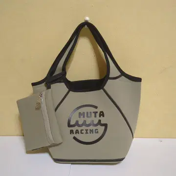 MUTA RACING 리버서블 토트백 그레이 파우치 포함