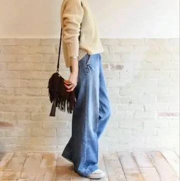 FRAMeWORK 프레임워크 데님 하이라이즈 플레어 와이드 팬츠 36