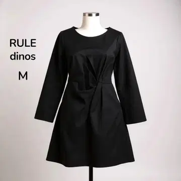 디노스 RULE 일본제 울 100% 블랙 롱 원피스 긴팔 M 사이즈