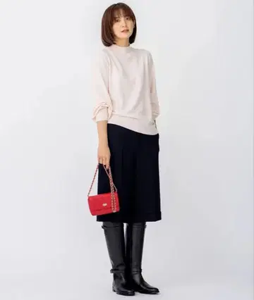 택 포함 새상품 23구 라이트 트위드 하프 팬츠 네이비 36