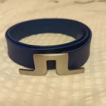 J LINDBERG 천연 가죽 파랑 벨트 28인치