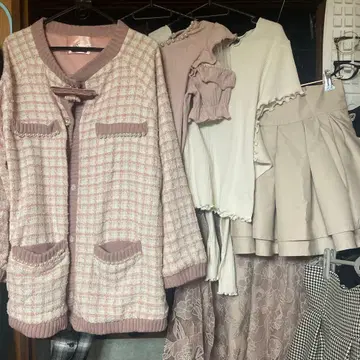 양산형 프렌치 걸리시 의류 묶음 판매 코디 판매 핑크