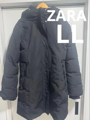 ZARA 블랙 롱 윈터 후드티 XL ( LL )