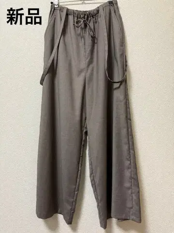 [ 새상품 ] relume 워셔블 서스펜더 와이드 팬츠 2WAY