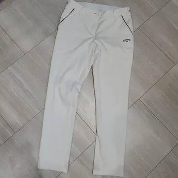캘러웨이 화이트 슬림 팬츠