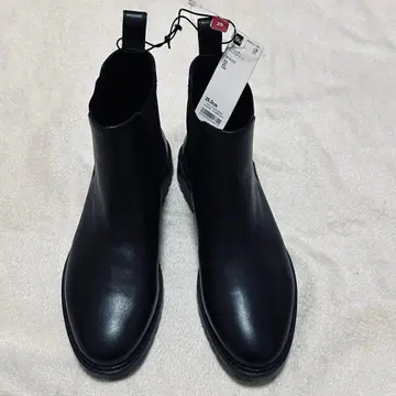 미사용 새상품 GU 리얼 가죽 사이드 고어 부츠 25.0cm