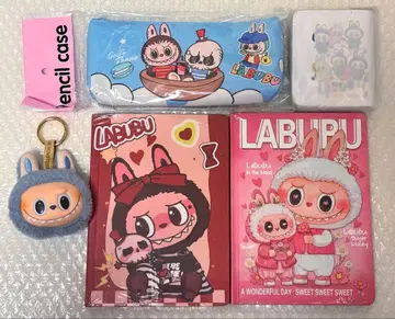 라부부 LABUBU 머리 부부 수첩 펜 케이스 지갑 굿즈 5종 세트