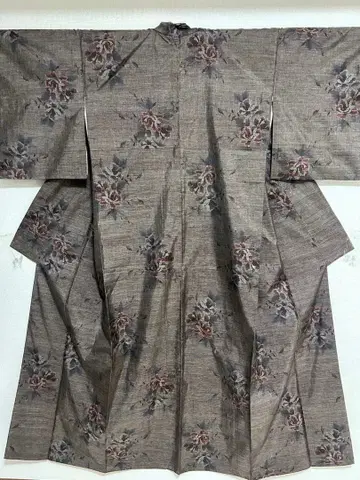 본고장 진흙 오시마 명주 기모노 꽃무늬 (9 말) 31