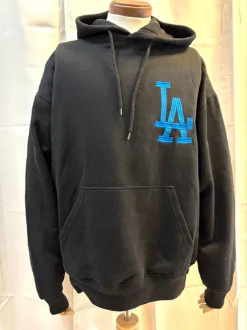 MLB LA 자수 남성용 후드티 블랙 M 사이즈