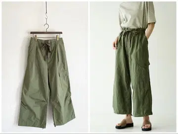 그랑마마도터 리본 카고 팬츠 2 허리밴딩 와이드 팬츠