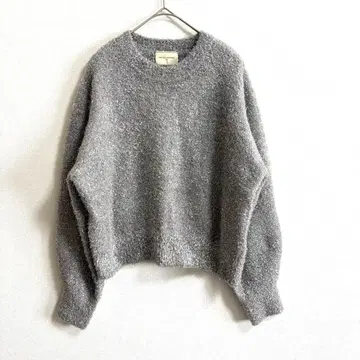 새상품급 UNITED ARROWS 글리터 크루넥 니트 실버