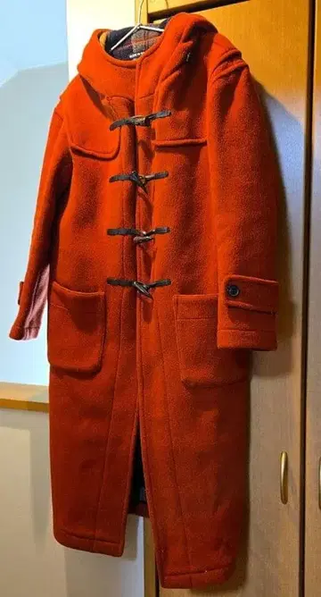 LONDON TRADITION 빨간색 오렌지 더플 코트