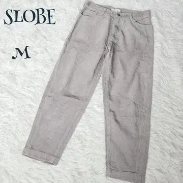 [슬로브 이에나] 면 100% 크롭 코듀로이 와이드 팬츠 M 가을/겨울