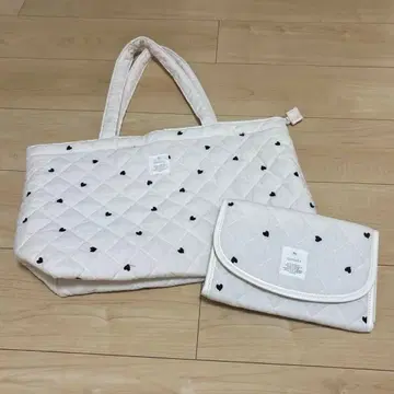 생일 코토리 화이트 퀼팅 모자 수첩 마더백