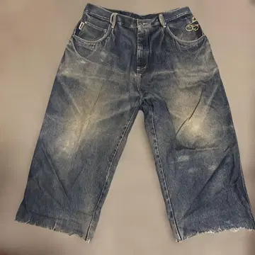 SCHOOL OF HARD KNOCKS 배기 데님 인디고