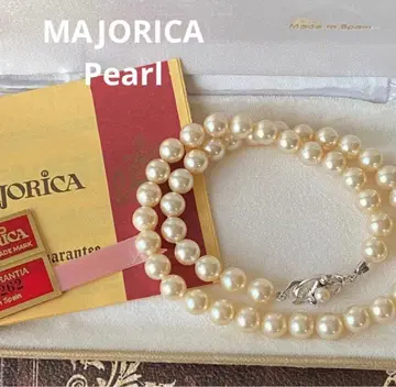 스페인산 SV 각인 MAJORICA 마죠리카 펄 진주 목걸이 박스 포함