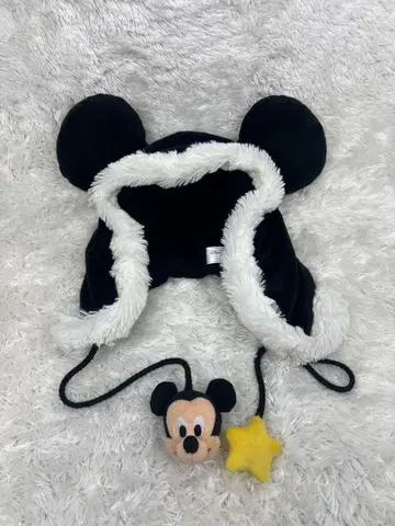 레어 디즈니 팬캡 미키 크리스마스 방한