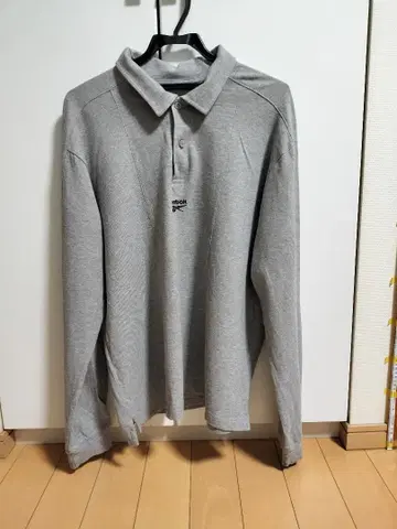 리복 RIVS 롱 슬리브 피케 셔츠 (미디엄 그레이 헤더)