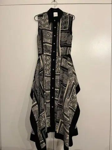 페이즐리 무늬 원피스 드레스