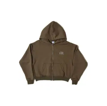 coast.delirante 짧은 기장 지퍼 후드티 브라운 M