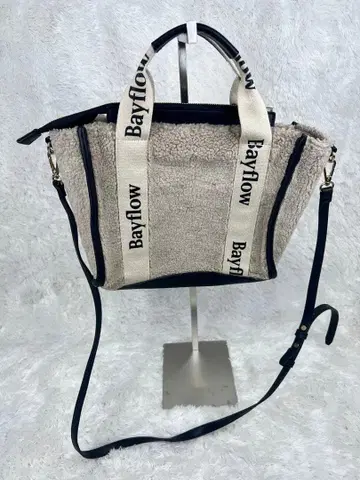 BAYFLOW 로고 테이프 보아 토트백 숄더백