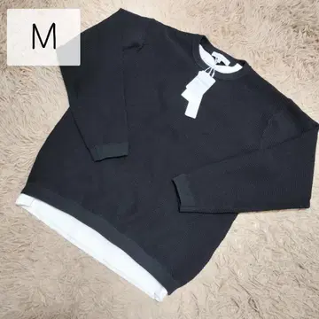 THE SHOP TK 니트 스웨터 블랙 화이트 세트 M 사이즈