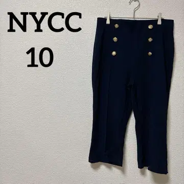1점 한정 NYCC [ 10 ] 네이비 버튼 팬츠 7부 기장 캐주얼