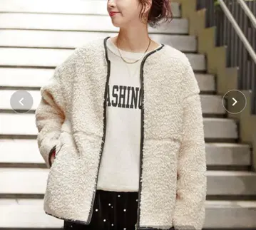 보아 파이핑 블루종 아이보리