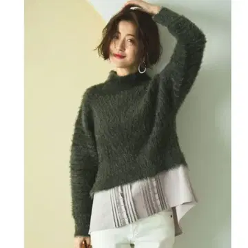 루일 에 부티크 셔츠 레이어드 페더얀 니트탑 그레이