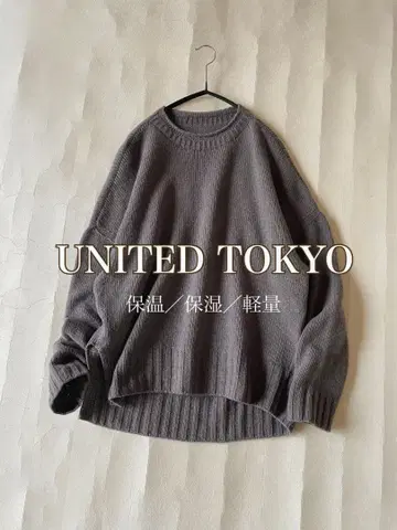유나이티드 도쿄 UNITED TOKYO 보온/보습/경량 라무 울 니트