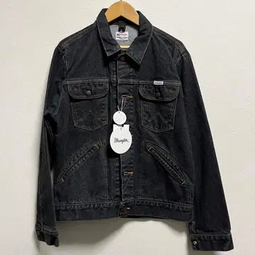 새상품 wrangler 랭글러 콜라보 데님 자켓 s 블랙 계열