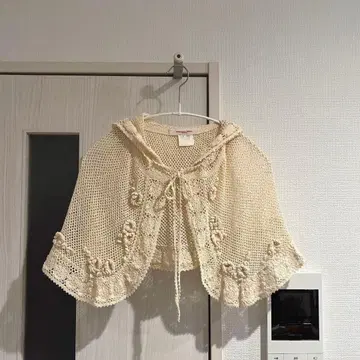 원더풀 월드 생성 레이스 편직 후드 부착 케이프