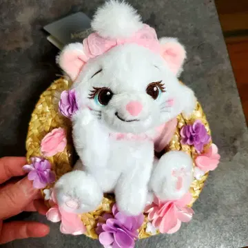 마리 봉제 인형 꽃 장식 포함 약 15cm 새상품