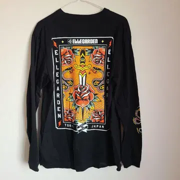ELLEGARDEN 롱 슬리브 T셔츠 밴드 티셔츠 블랙