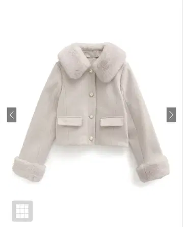 grl 비쥬 버튼 퍼 숏 기장 코트[kz700] M 사이즈