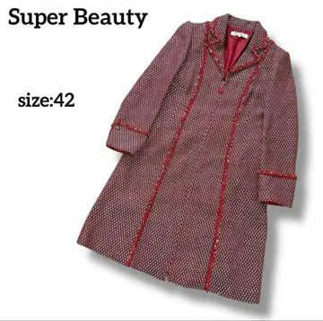 Super Beauty 슈퍼 뷰티 트위드 롱 코트 42