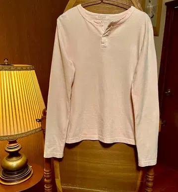 70s 유럽 프랑스 핑크 롱 티셔츠 빈티지 앤티크