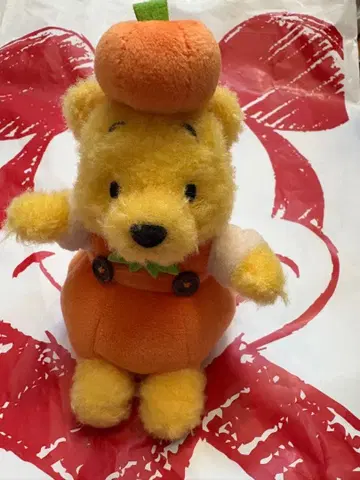 디즈니 할로윈 푸우 호박 인형 배지 호박 바