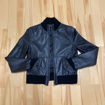 G.V.G.V. 가죽 자켓 36 램 가죽 천연 가죽 블루종