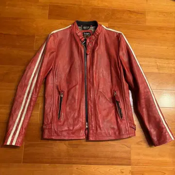 Schott 가죽 자켓 S 사이즈 레드