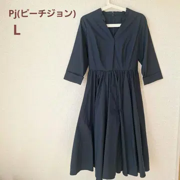 [ 피치 존 ] 네이비 원피스 허리 리본 포함 새상품급