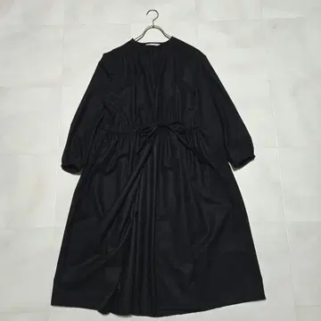 브랜치엠 울삭소니 개더 코트 원피스