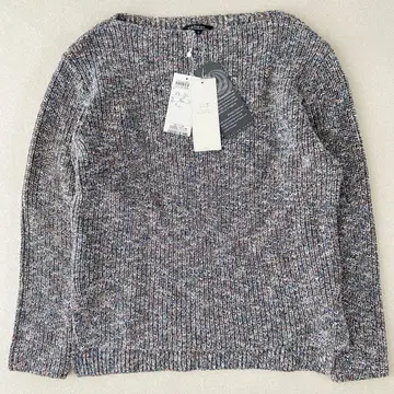 택 포함 새상품 23구 코튼 니트 긴팔 멀티 컬러 이탈리아 얀 38