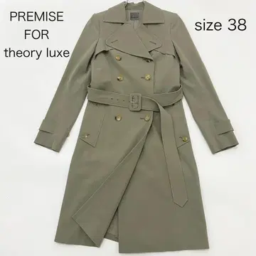 새상품급 PREMISE theory luxe 트렌치코트 38 M 카키