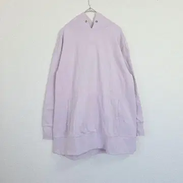 속기모 후드 맨투맨 M 사이즈 라벤더 루즈핏 여성용